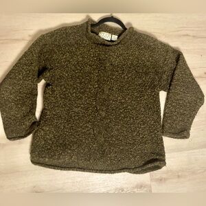 NELL FLOWERS by J.G. Hook Vintage Brown Wool Long Sleeve Sweater Women’s Medium